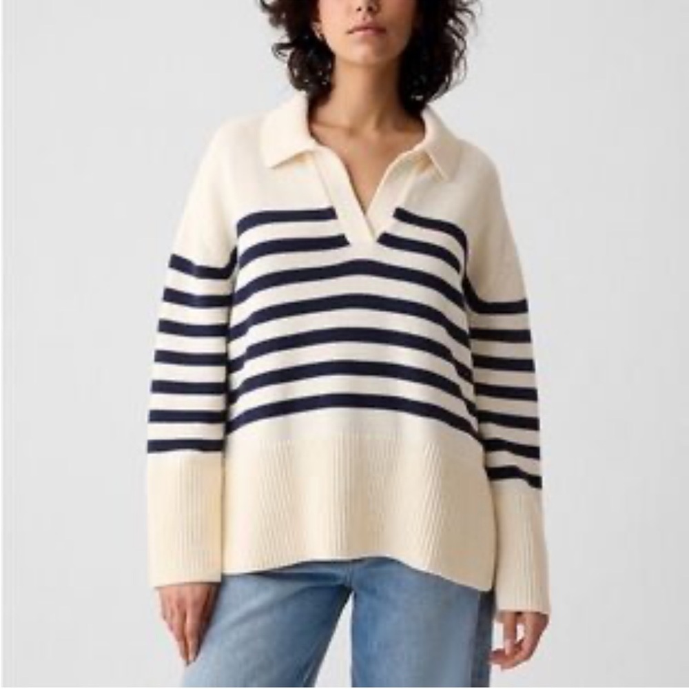 GAP Women's 24/7 Split Hem V-Neck Sweater Size XL